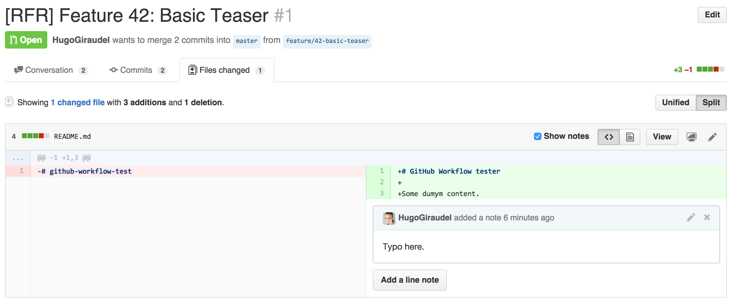 GitHub inline comments are the ideal way for collaborating on code